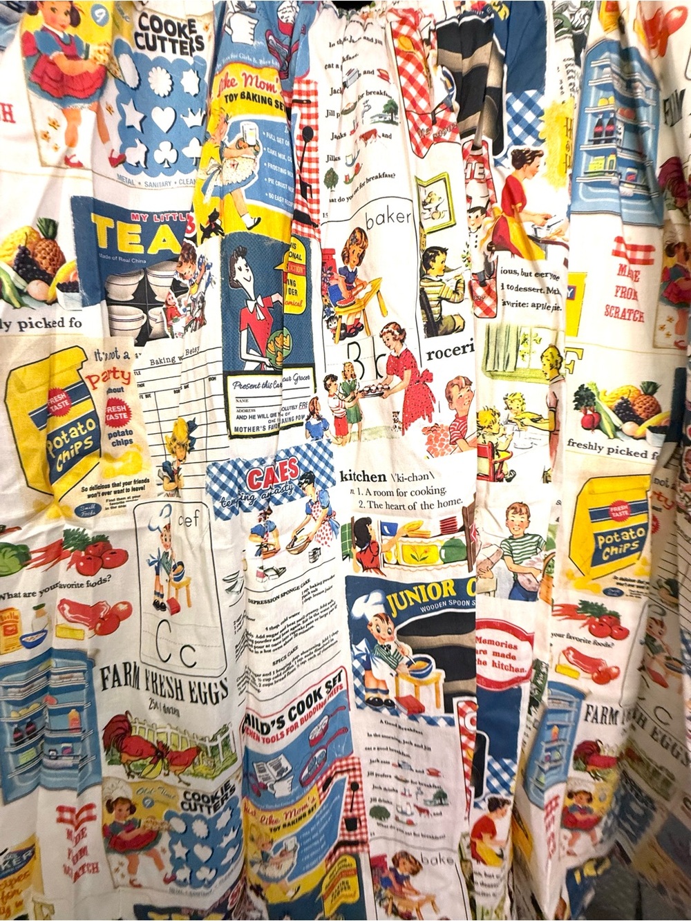 Tulip B Vintage Style Circle Skirt Retro Kitchen Ads Print A-Line Pockets NWT - Picture 5 of 6